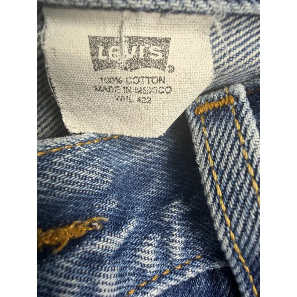 Levis 501XX Mens Straight Leg Button Fly Blue Denim Jeans 34x28 Made in Mexico